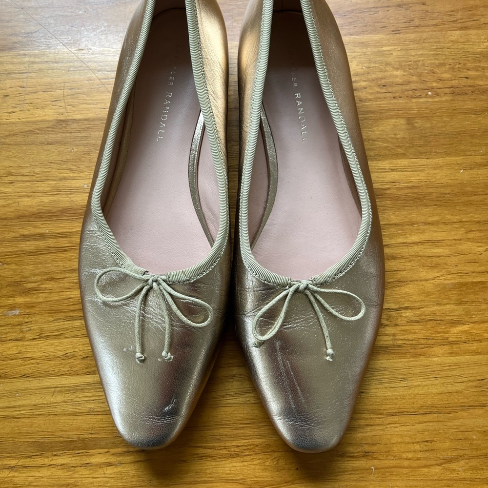Loeffler Randall Gold Ballet Flats
